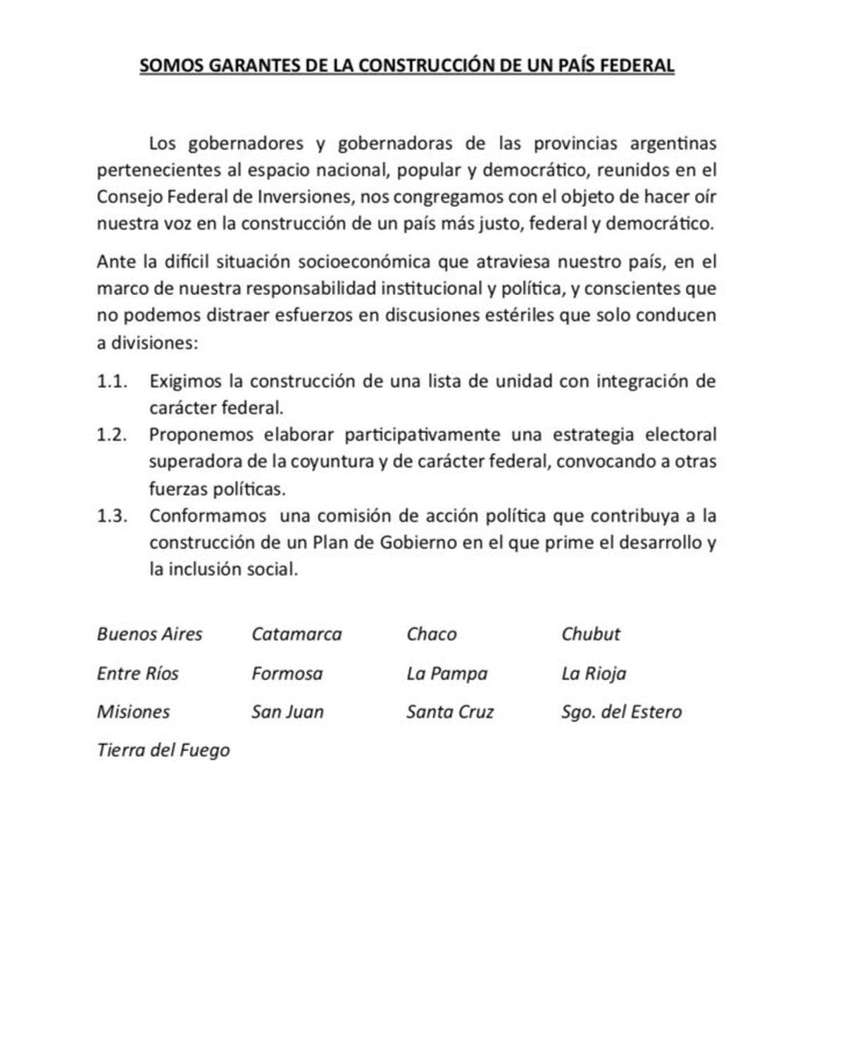 Los gobernadores integrantes del Frente de Todos (FdT) se reunieron este miércoles en el Consejo Federal de Inversiones (CFI), en la ciudad de Buenos Aires. Los gobernadores integrantes del Frente de Todos (FdT) se reunieron este miércoles en el Consejo Federal de Inversiones (CFI), en la ciudad de Buenos Aires.