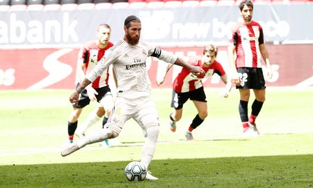 Sergio Ramos, otra vez, volvió a marcar el gol de la victoria del Real Madrid sobre el Athletic Club y se encamina a ganar La Liga. Sergio Ramos, otra vez, volvió a marcar el gol de la victoria del Real Madrid sobre el Athletic Club y se encamina a ganar La Liga.