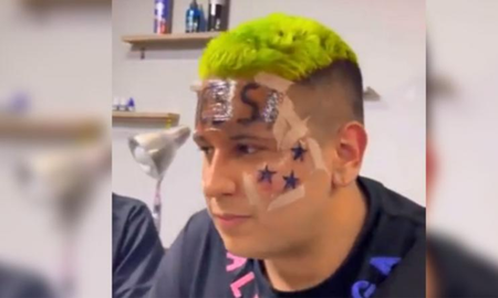 Un hincha se tatuó a Messi en la cara y se volvió viral: Las apuestas se cumplen Un hincha se tatuó a Messi en la cara y se volvió viral: Las apuestas se cumplen