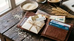 Guardar arroz en la billetera.