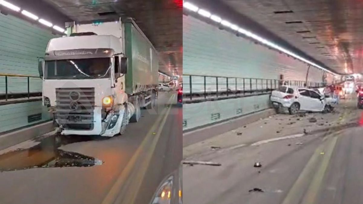 Una cámara de video en el interior del túnel Subfluvial registró el momento del accidente