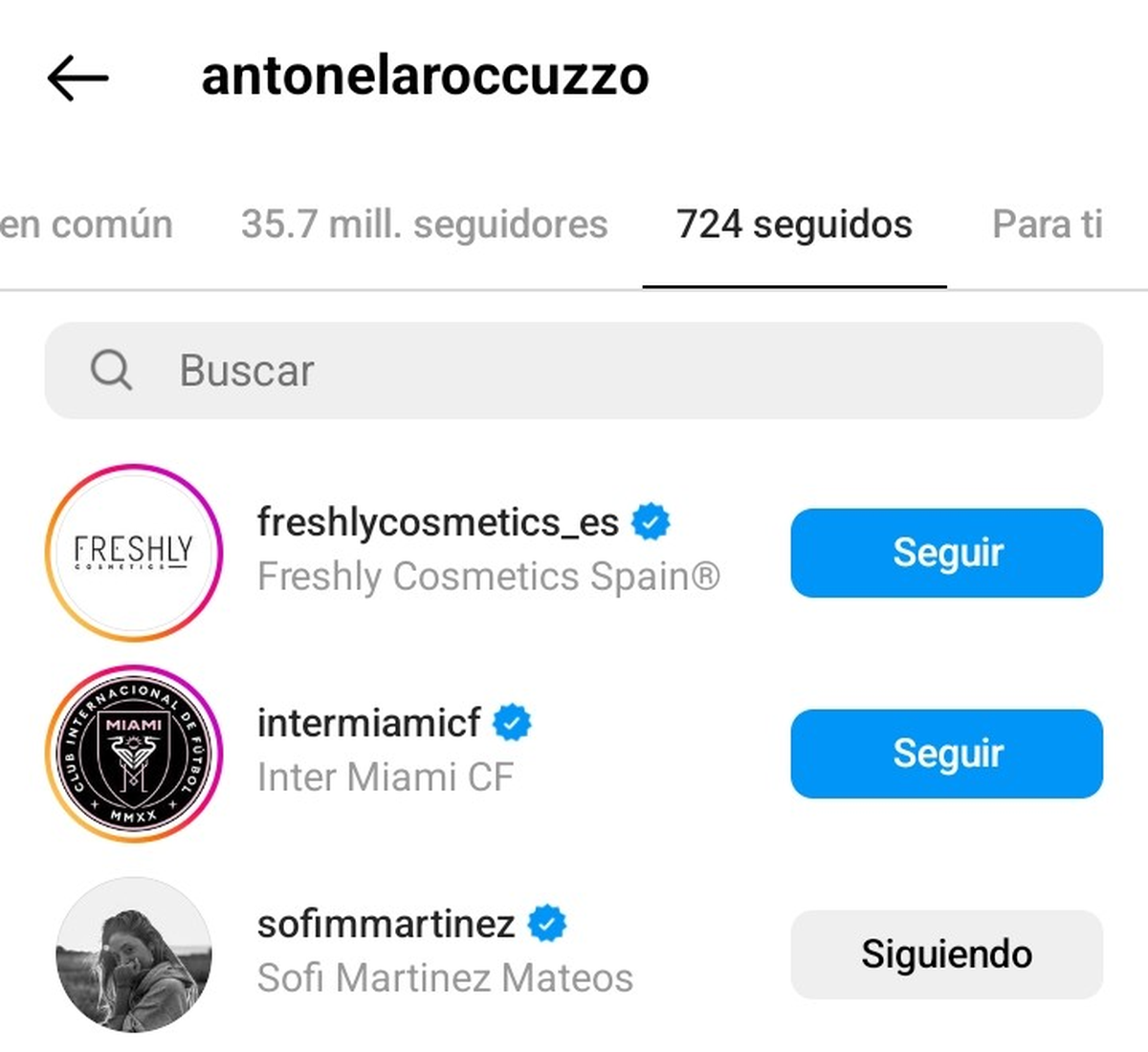 Antonela Roccuzzo puso fin a los rumores de enemistad y celos al seguir a Sofi Martínez en Instagram. 