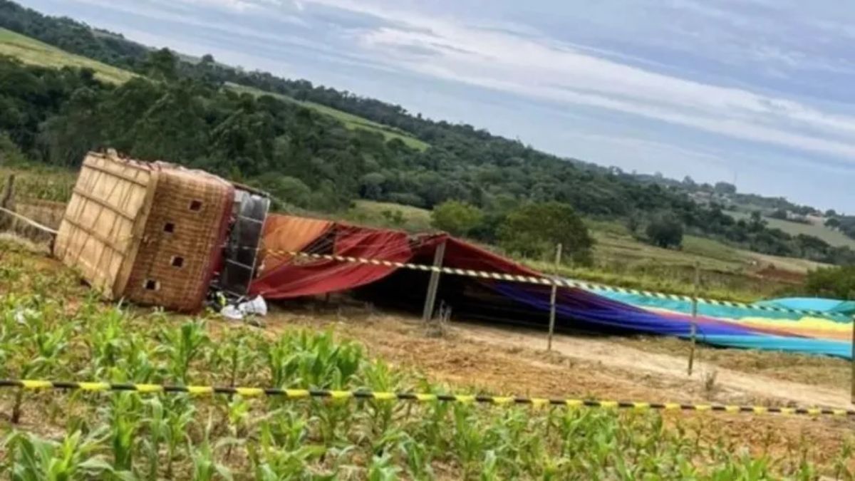 Cayó un globo aerostático en Brasil: al menos un muerto y una decena de heridos