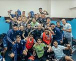 El plantel de Atlético Tucumán, celebrando el triunfo ante Racing como visitante. El plantel de Atlético Tucumán, celebrando el triunfo ante Racing como visitante.