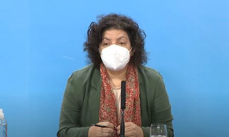 La ministra de Salud durante el informe epidemiológico de este miércoles en Argentina. La ministra de Salud durante el informe epidemiológico de este miércoles en Argentina.