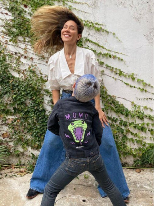 Jimena Barón y su hijo, Momo.