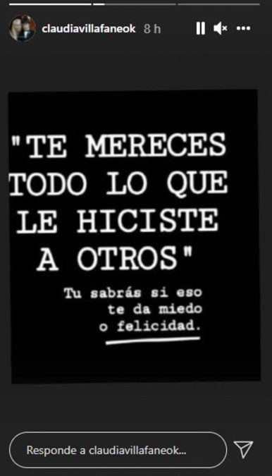 La reacción de Claudia Villafañe ante el fuerte relato de Mavys.