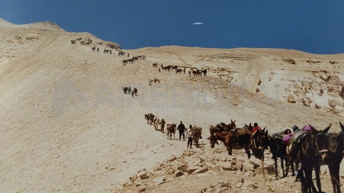 Bajando la cuesta de El Espinacito.