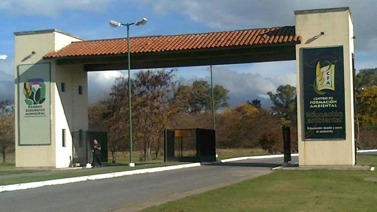 El ingreso al Parque Ecológico de La Plata