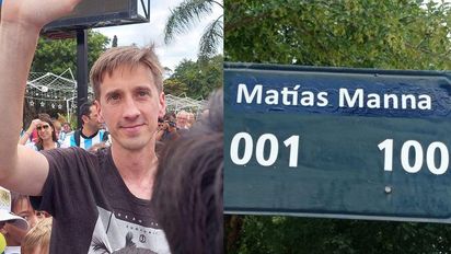 Manna fue recibido por una multitud y ya tiene su calle en San Vicente