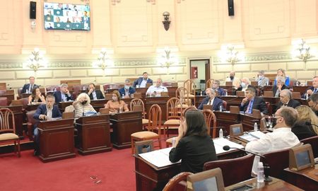 En sesión conjunta, diputados y senadores aprobaron por amplia mayoría (50 a 12) la remoción de Marcelo Sain de su cargo como director del Organismo de Investigaciones del MPA. En sesión conjunta, diputados y senadores aprobaron por amplia mayoría (50 a 12) la remoción de Marcelo Sain de su cargo como director del Organismo de Investigaciones del MPA.