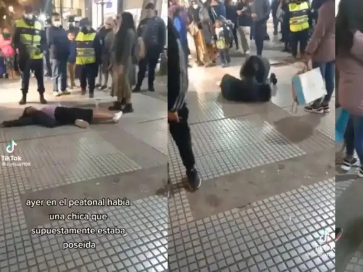 Así le practicaron un exorcismo a una mujer poseída en medio de la peatonal de Salta