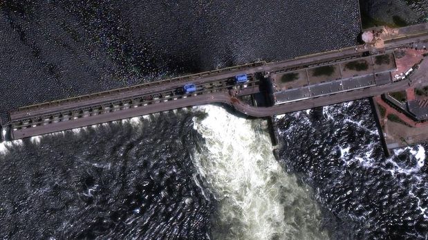 La central hidroeléctrica de Kajovka, ubicada a 60 kilómetros de la ciudad de Jerson, es una infraestructura clave del sur ucraniano.