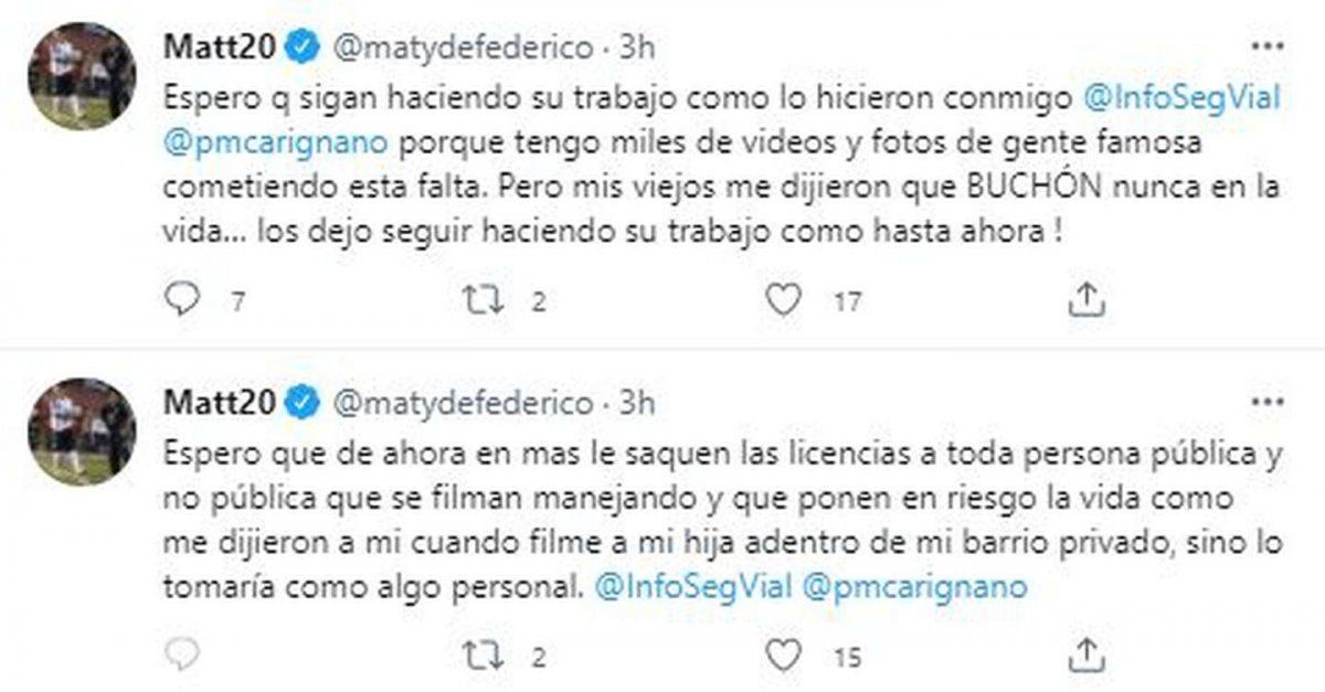 El furioso descargo de Defederico en las redes.