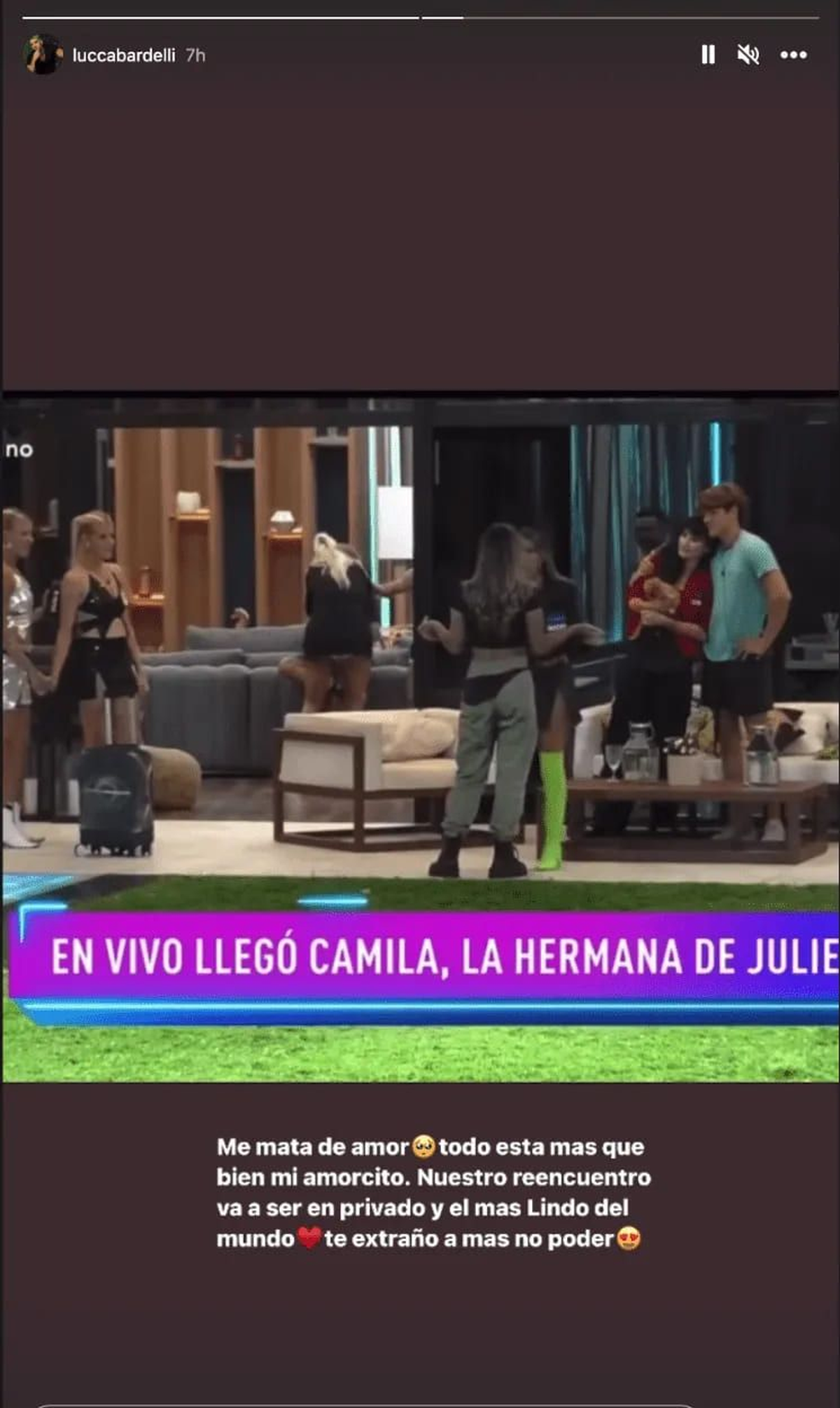 Julieta Poggio, de Gran Hermano, se preguntó si estaba todo bien con su novio y el le contestó.