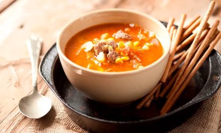 Sopa de vegetales y carne, by Maru Botana. Sopa de vegetales y carne, by Maru Botana.