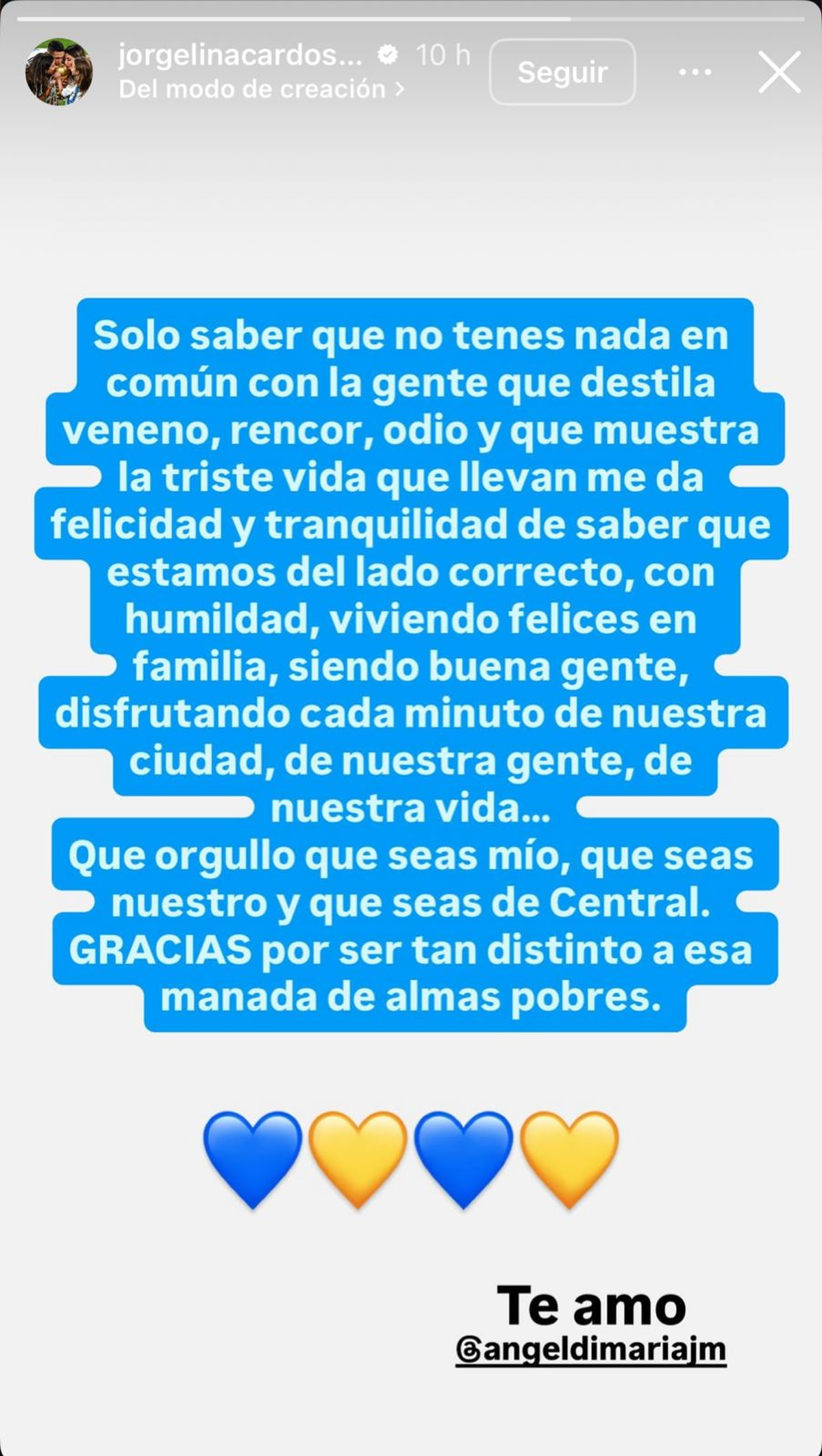 El descargo de Jorgelina Cardoso tras la caída de Rosario Central. El descargo de Jorgelina Cardoso tras la caída de Rosario Central.