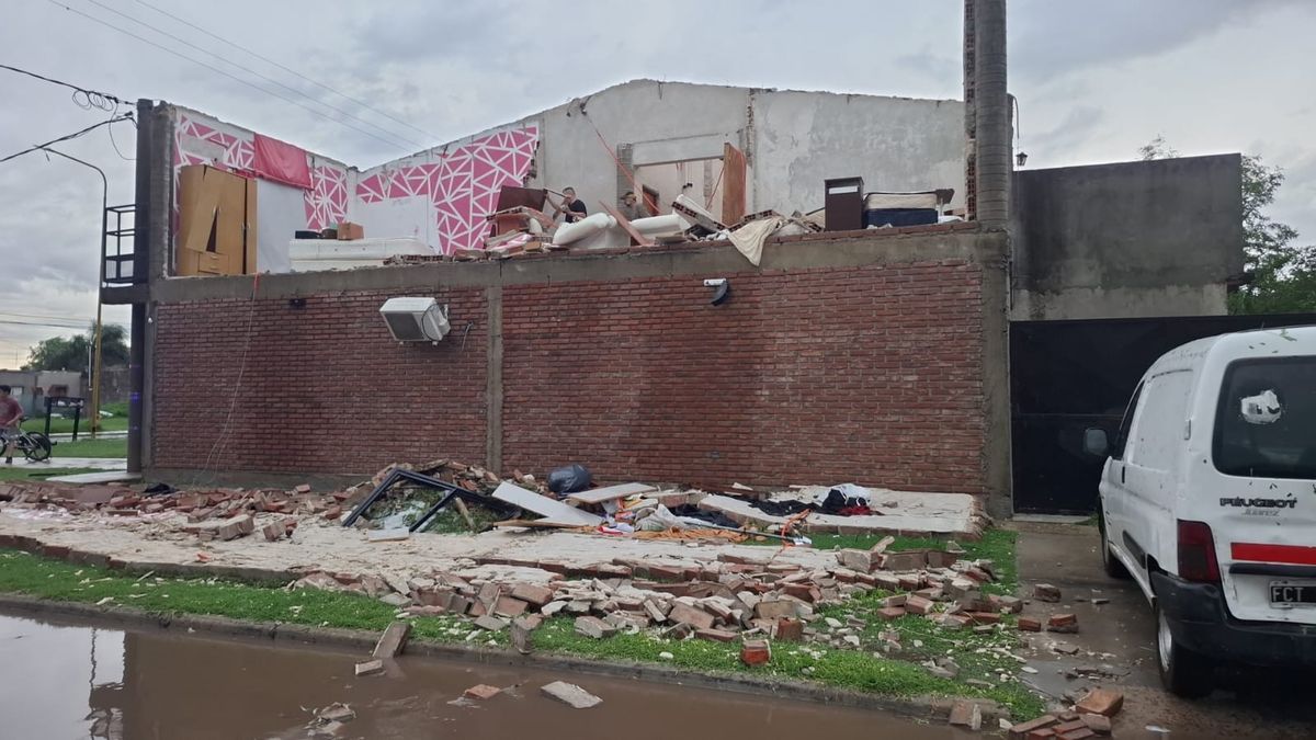 Foto del temporal en Casilda. Foto del temporal en Casilda.