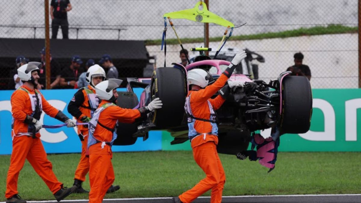 Franco Colapinto hacía una buena carrera Sprint cuando se despistó y quedó fuera de competencia en San Pablo.
