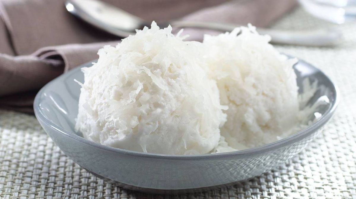 Helado de crema de coco