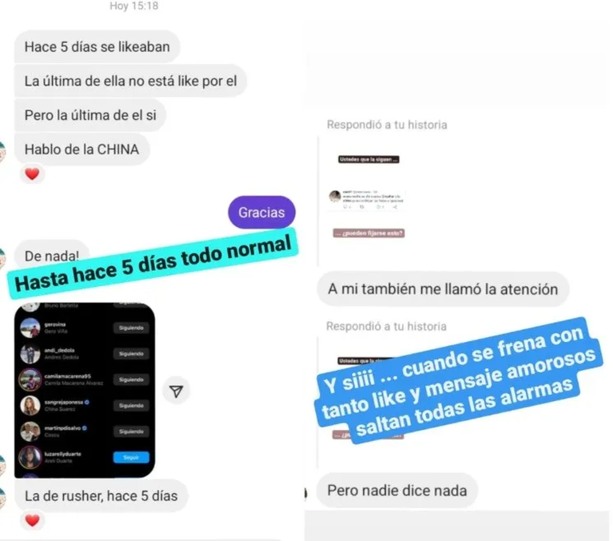 La inactividad de los enamorados puso en alerta a sus seguidores