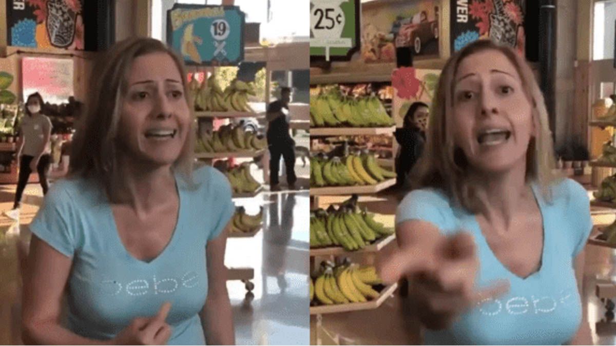 Video: una mujer estalla en un supermercado porque le pidieron que use cubrebocas