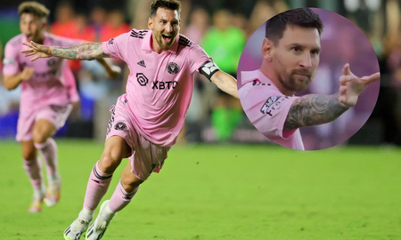 El festejo de gol de Lionel Messi dedicado a sus hijois. El festejo de gol de Lionel Messi dedicado a sus hijois.