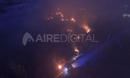 Vista aérea de la zona donde se desató el incendio. Vista aérea de la zona donde se desató el incendio.