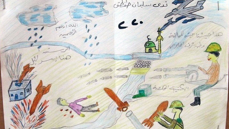 “Quizá si morimos podremos jugar”: conmovedores dibujos de los niños de Siria