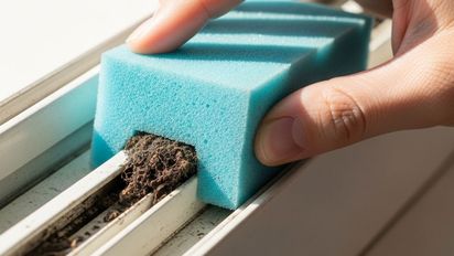 El truco casero para limpiar fácilmente los rieles de las ventanas