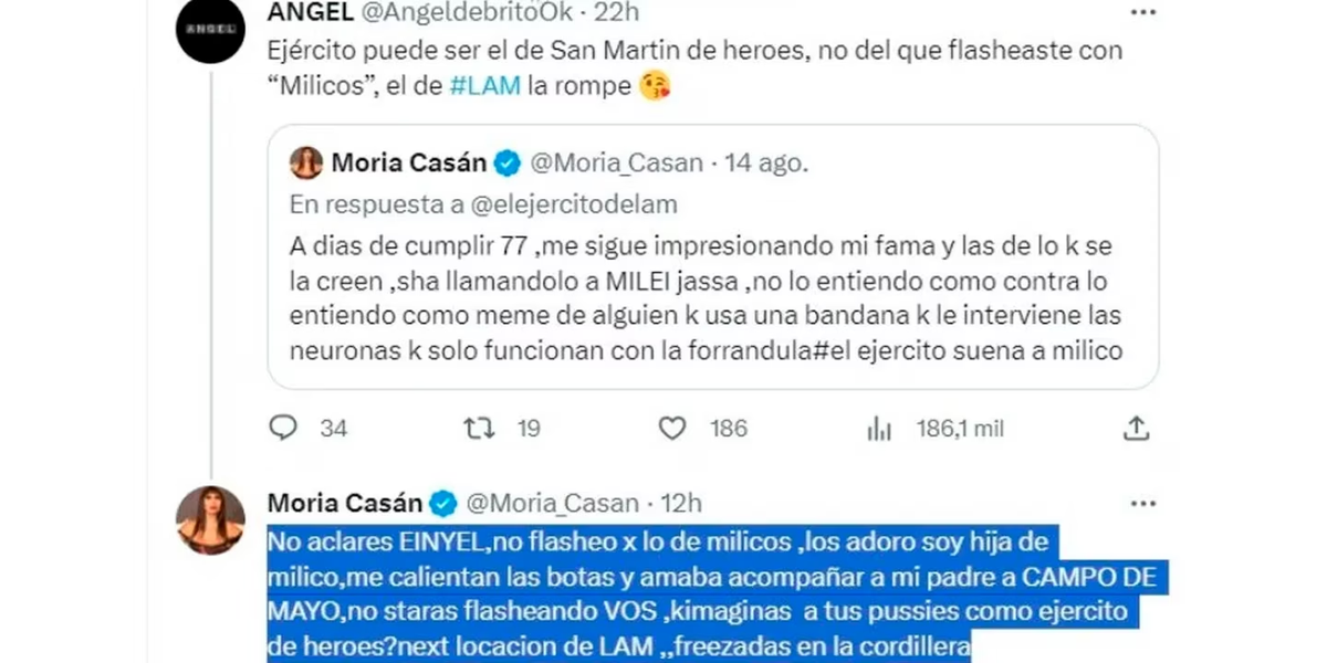 Moria Casán respondió un meme y apuntó contra Ángel de Brito. Moria Casán respondió un meme y apuntó contra Ángel de Brito.
