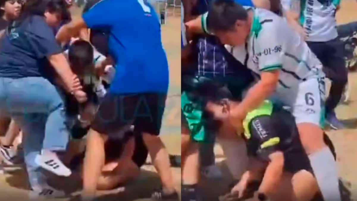 Video: el violento ataque a una árbitra en un partido de fútbol amateur que desató el repudio en las redes
