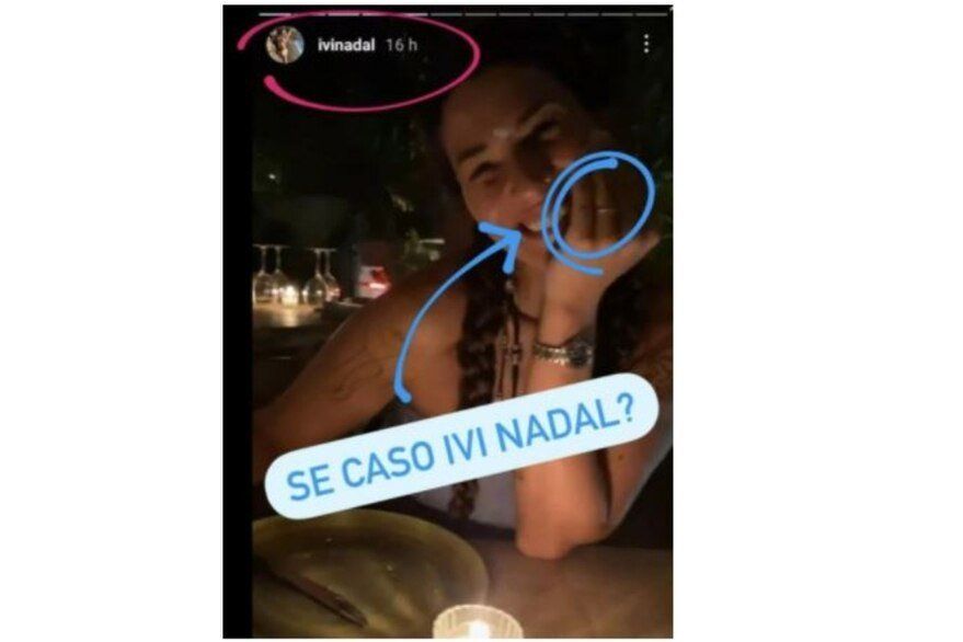 La foto de Ivana Nadal que despertó los rumores de casamiento. 