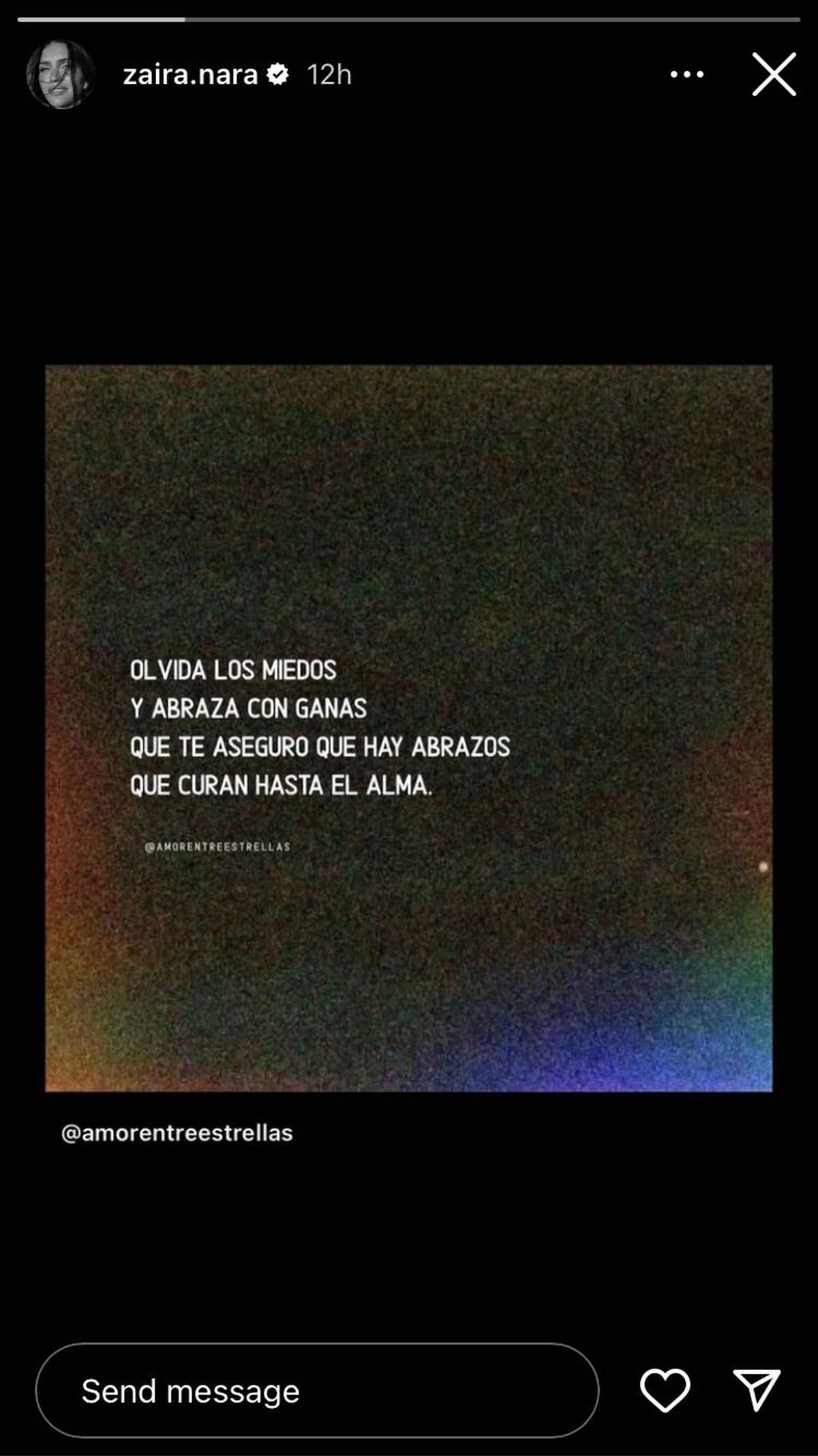 Zaira Nara subió una frase motivadora tras el comunicado de su hermana. Zaira Nara subió una frase motivadora tras el comunicado de su hermana. 