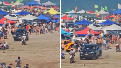 Detuvieron a un conductor que corría picadas entre motos en Villa Gesell
