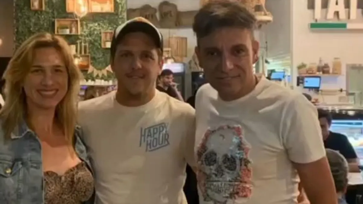 Martín Bossi y Alina Moine muy cercanos en Miami. 