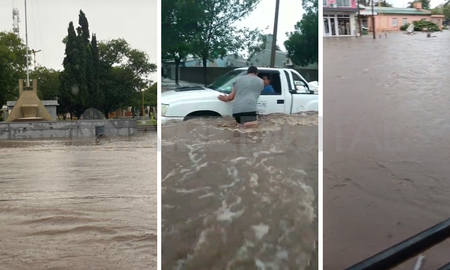 Fuerte temporal en Santa Fe: Alguna de las imágenes enviadas por los oyentes de AIRE, en la localidad El Trebol.