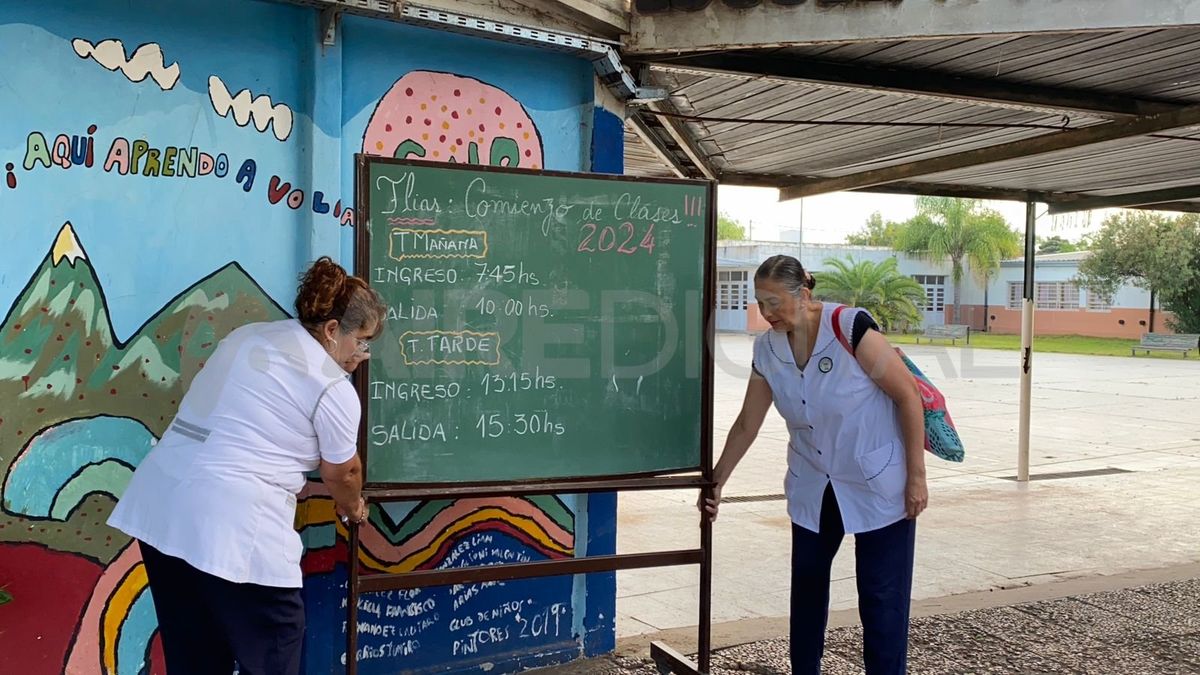 Escuela Combate del Quebracho: dividieron los grupos en cuatro por falta de baños&nbsp;