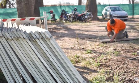 Comienzan las obras en el Desagüe Espora. Comienzan las obras en el Desagüe Espora.