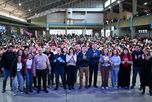 Los principales referentes del Partido Socialista de Santa Fe, durante la tallarinada por el 25 de Mayo. Los principales referentes del Partido Socialista de Santa Fe, durante la tallarinada por el 25 de Mayo.