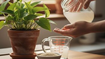 El oro blanco de tu cocina que hace explotar de raíces y hojas nuevas a tus plantas de interior