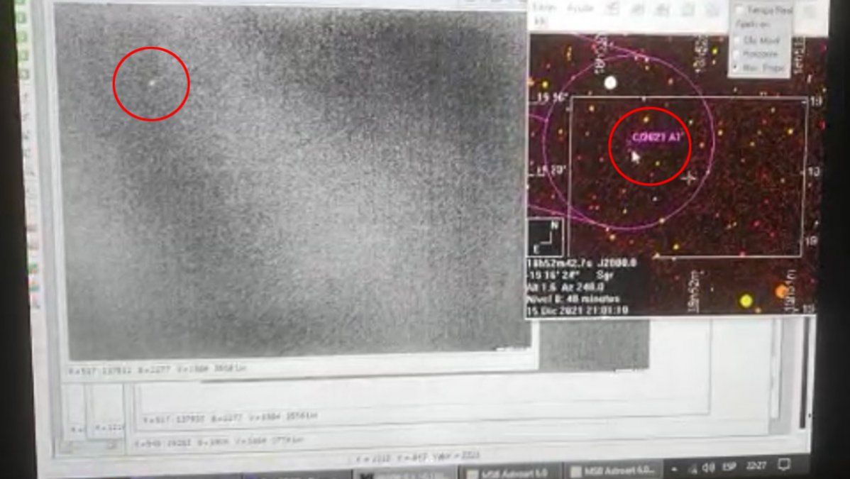 Primeros registros del cometa Leonard en Santa Fe, desde el Observatorio Astronómico Géminis Austral, en Rosario. Por José Luis Sánchez, Gustavo Mazalán y Víctor Buso.