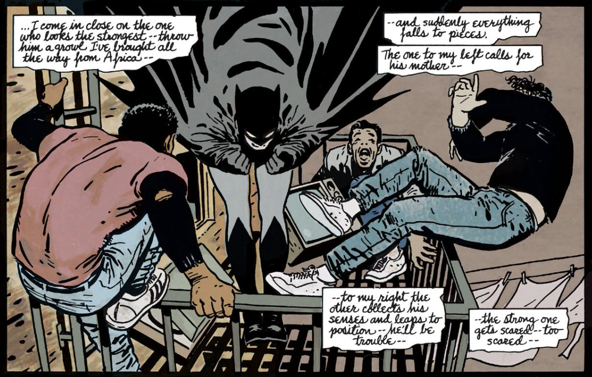 Viñeta del comic "Batman: Year One".