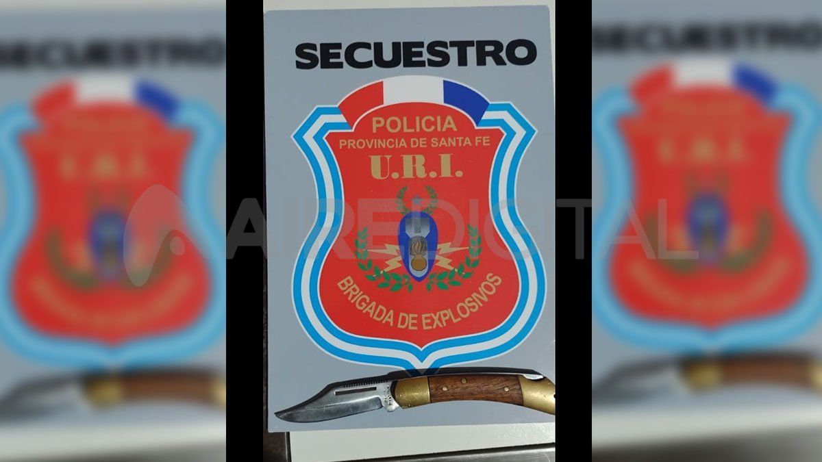 El sospechoso se descartó de una navaja que logró ser secuestrada