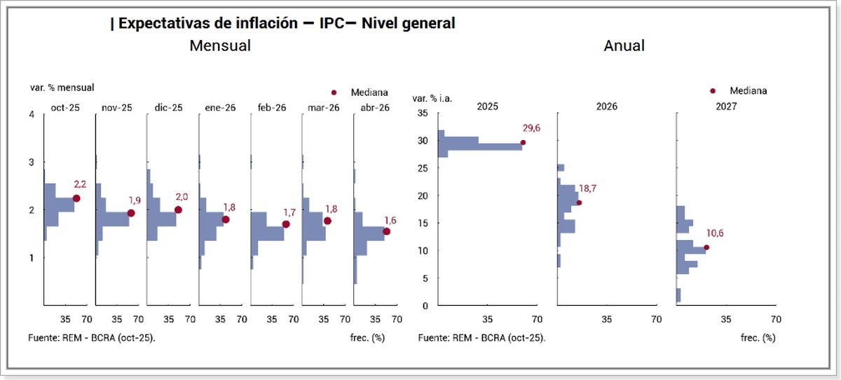 Fuente: Relevamiento de expectativas del mercado - Banco Central. Fuente: Relevamiento de expectativas del mercado - Banco Central.
