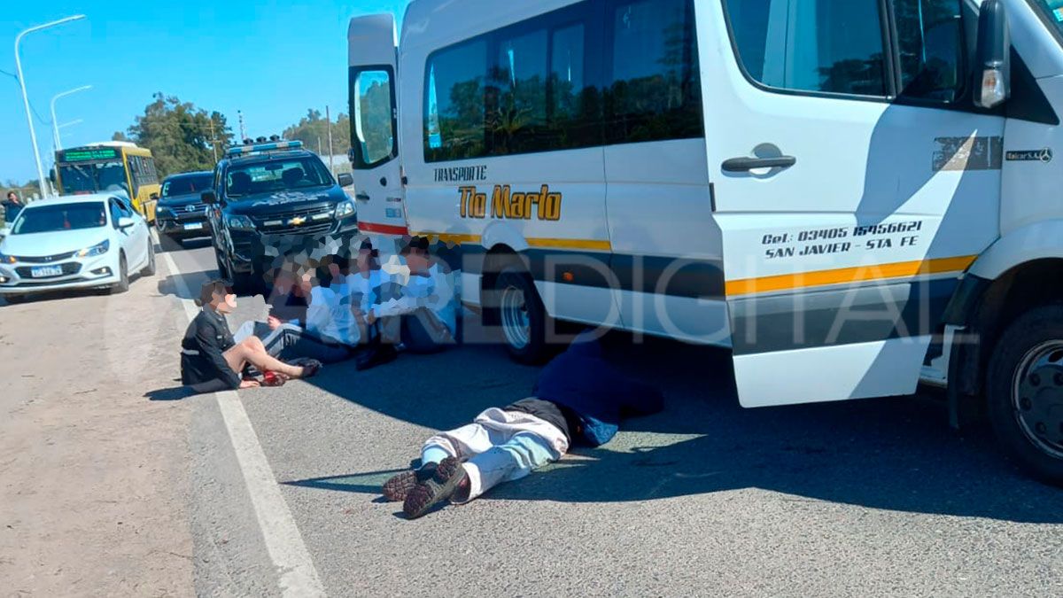 Martín Kunz fue detenido por la Policía mientras trataba de huir en una traffic con un grupo de cadetes como rehenes.