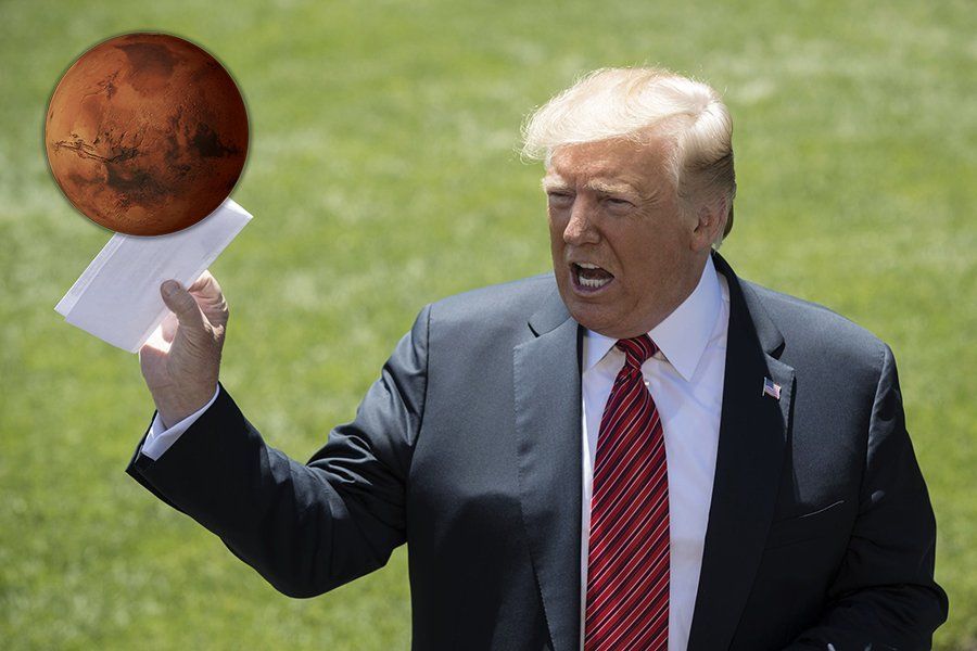 “Nos vamos a Marte”, anunció Trump y dijo que la Luna “no es tan emocionante”