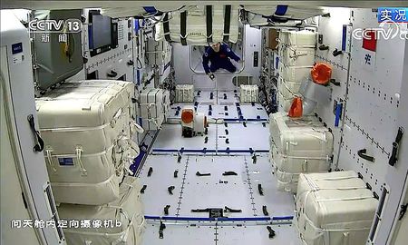 Así es el nuevo módulo Wentian anexado a la estación espacial china, Tiangong. Así es el nuevo módulo Wentian anexado a la estación espacial china, Tiangong.