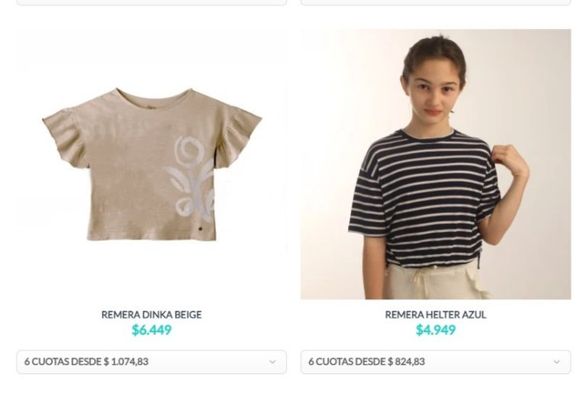 MARCA DE ROPA DE NIÑOS DE ANTONELA ROCCUZZO. FOTO: WEB DE ENFANS.