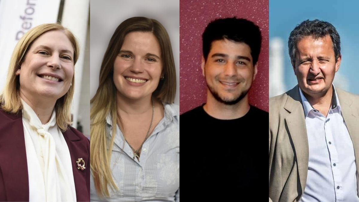 Gisela Scaglia, Caren Tepp, Agustín Pellegrini y Carlos Del Frade (de izquierda a derecha). Gisela Scaglia, Caren Tepp, Agustín Pellegrini y Carlos Del Frade (de izquierda a derecha).